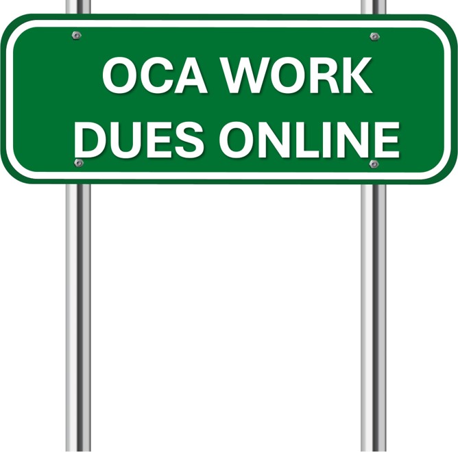 OCA Work Dues Online