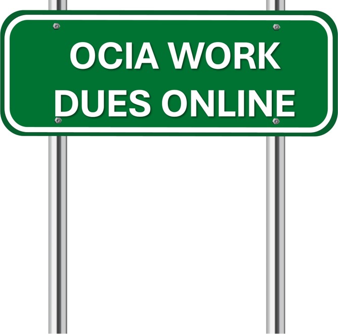 OCIA Work Dues Online $0.05